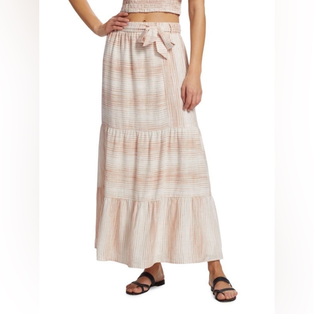 Splendid | Kira Striped Linen Blend Maxi Skirt - NWT - Vacation - Boho Chic
